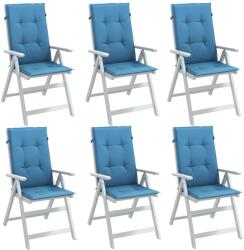 vidaXL Perne scaun spatar înalt 6buc melanj albastru 120x50x4cm textil GartenMobel Dekor (4002426)