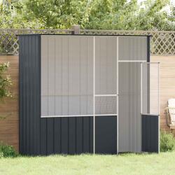 vidaXL Colivie pentru pasari antracit 215x78x200 cm otel galvanizat GartenMobel Dekor (172344)