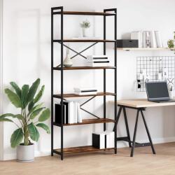 vidaXL Biblioteca Stejar afumat 80 x 30 x 188 cm Lemn compozit GartenMobel Dekor (868409) Biblioteca