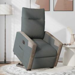 vidaXL Fotoliu electric rabatabil cu ridicare, gri închis, textil GartenMobel Dekor (3324101)