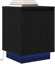 vidaXL Noptiera cu lumini LED Negru 38x34x50 cm GartenMobel Dekor (861267)