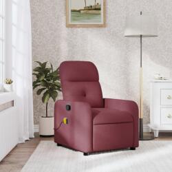 vidaXL Fotoliu de masaj rabatabil, rosu vin, material textil GartenMobel Dekor (374209)