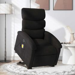 vidaXL Fotoliu electric de masaj rabatabil cu ridicare, negru, textil GartenMobel Dekor (3204016)