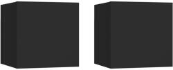 vidaXL Noptiere, 2 buc. , negru, 30, 5x30x30 cm, lemn prelucrat GartenMobel Dekor (3079710)