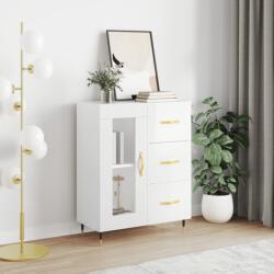 vidaXL Servanta, alb extralucios, 69, 5x34x90 cm, lemn compozit GartenMobel Dekor (828022) Comoda