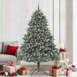 vidaXL Brad de Craciun artificial Verde 210 cm PVC si Plastic si Otel GartenMobel Dekor (3395251)
