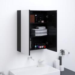 vidaXL Dulap de baie cu oglinda, negru stralucitor, 60x15x75 cm, MDF GartenMobel Dekor (331524)