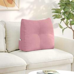 vidaXL Perna pentru spate Roz 60 x 24 x 50 cm Catifea GartenMobel Dekor (42014404)