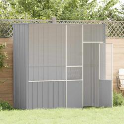 vidaXL Colivie pentru pasari gri 215x78x200 cm otel galvanizat GartenMobel Dekor (172345)