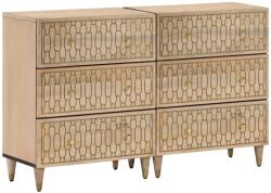 vidaXL Dulapuri laterale, 2 buc. , 60x33x75 cm, lemn masiv de mango GartenMobel Dekor (3206307) Comoda
