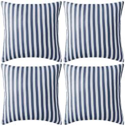 vidaXL Perne de exterior, 4 buc. , imprimeu dungi, 45x45 cm, bleumarin GartenMobel Dekor (132307)