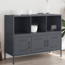 vidaXL Dulap, antracit, 100, 5x39x79 cm, otel laminat la rece GartenMobel Dekor (843092) Comoda