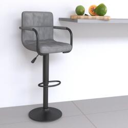 vidaXL Scaun de bar, gri deschis, catifea GartenMobel Dekor (334648)