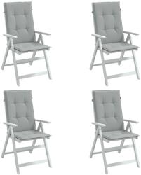 vidaXL Perne scaun cu spatar înalt 4 buc. melanj gri 120x50x4cm textil GartenMobel Dekor (4002413)