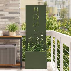 vidaXL Ghiveci de Gradina cu Panou Decorativ Olivengrønn 50 x 140 cm GartenMobel Dekor (876493)