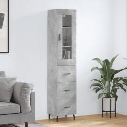 vidaXL Dulap înalt, gri beton, 34, 5x34x180 cm, lemn prelucrat GartenMobel Dekor (3199253) Comoda