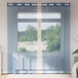 vidaXL Perdele Voile cu Oelii 2 buc Albastru Regal GartenMobel Dekor (4102116)