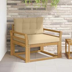 vidaXL Canapea Medie pentru Exterior Poliester Alb GartenMobel Dekor (3439012) Canapea