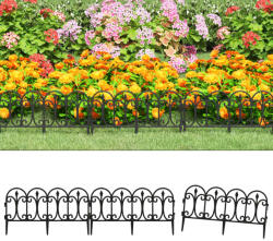 vidaXL Borduri de gazon, 17 buc. , negru, 10 m, PP GartenMobel Dekor (318293)