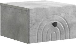 vidaXL Noptiera suspendata cu sertar, gri beton, 33 x 34, 5 x 20 cm (898091)