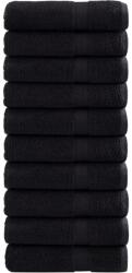vidaXL Prosoape de maini premium SOLUND 10 buc. negru 50x100cm 600 gsm GartenMobel Dekor (137427) Prosop