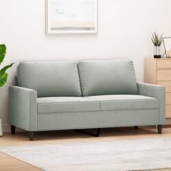 vidaXL Canapea cu 2 locuri, gri deschis, 140 cm, catifea GartenMobel Dekor (359199) Canapea