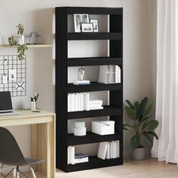 vidaXL Dulap pentru carti Stejar Negru 80 x 30 x 198 cm Lemn compozit GartenMobel Dekor (3333923) Biblioteca