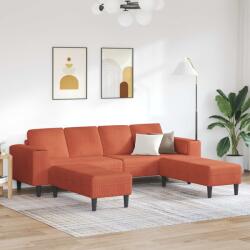 vidaXL Canapea Rosu portocalie 250 x 188 x 76 cm Tesatura din corduroy GartenMobel Dekor (3335138) Canapea