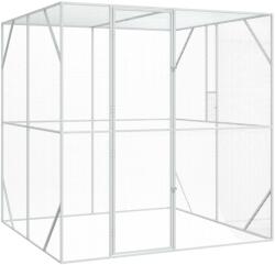 vidaXL Cusca pentru pasari Antracit 209 x 202 x 214 cm Otel galvanizat GartenMobel Dekor (4100931)