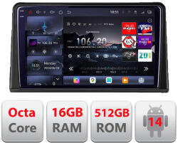 Edotec Navigatie Android Renault Express 2020+ QLED 2K, 16GB RAM, 512GB (kit-express+EDT-E809-2K)