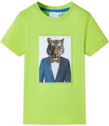 vidaXL Tricou pentru copii cu maneci scurte, lime, 116 GartenMobel Dekor (11936)