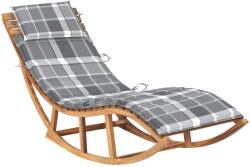 vidaXL Sezlong balansoar cu perna, lemn masiv de tec GartenMobel Dekor (3063347)