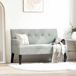 vidaXL Banca Chesterfield Gri deschis 112 x 65.5 x 75 cm Catifea GartenMobel Dekor (42019286)