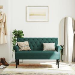 vidaXL Bancheta cu spatar, verde închis, 120x62x75, 5 cm, textil GartenMobel Dekor (372124)