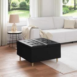 vidaXL Scaun cu buton cu perna Negru 80 x 80 x 45 cm Piele artificiala GartenMobel Dekor (876846)