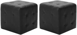 vidaXL Taburet, 2 buc. , negru, 30 x 30 x 30 cm, piele ecologica GartenMobel Dekor (278390)