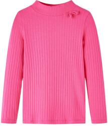 vidaXL Tricou de copii cu maneci lungi, tricot cu nervuri, roz aprins, 104 GartenMobel Dekor (13840)