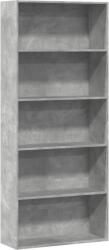 vidaXL Biblioteca, gri beton, 80x30x189 cm, lemn prelucrat GartenMobel Dekor (3314672) Biblioteca