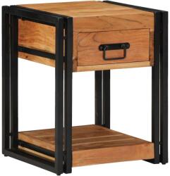 vidaXL Set 2 noptiere maro din lemn masiv de acacia, 40x40x50 cm, 2 sertare (4016705)