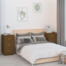 vidaXL Noptiere, 2 buc. , maro miere, 40x40x75 cm, lemn masiv de pin GartenMobel Dekor (818342)