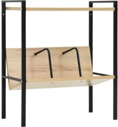 vidaXL Etajera carti 2 rafturi negru/stejar 52x28x59 cm lemn prelucrat GartenMobel Dekor (288231) Biblioteca