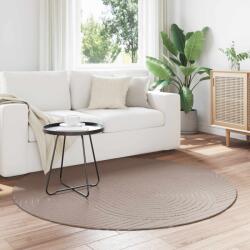 vidaXL Covor rotund bej Ø 200 cm din poliester, antiderapant, pentru interior (42022595) Covor