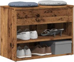vidaXL Bancheta pantofar, lemn vechi, 60x30x45 cm, lemn prelucrat GartenMobel Dekor (856754) Pantofar