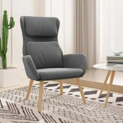 vidaXL Scaun de relaxare, gri închis, catifea GartenMobel Dekor (341352)