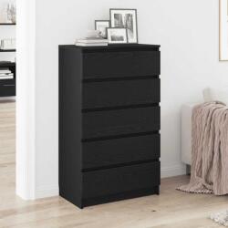 vidaXL Dulap cu sertar, stejar negru, 60x36x103 cm, lemn prelucrat GartenMobel Dekor (862008) Comoda