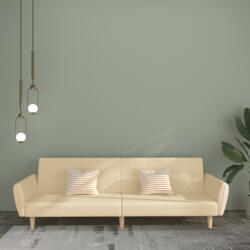 vidaXL Canapea extensibila cu 2 locuri, crem, material textil GartenMobel Dekor (375855) Canapea