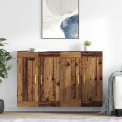 vidaXL Cabinet suspendat Pe perete 2 pcs Lemn vechi 69, 5 x 34 x 90 cm GartenMobel Dekor (3415561) Comoda