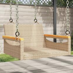 vidaXL Banca de balansoar, bej, 63x62x40 cm, poliratan GartenMobel Dekor (368163)