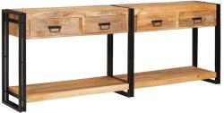 vidaXL Mese consola 2 pcs Maro 200 x 33 x 75 cm Lemn de mango solid GartenMobel Dekor (3324226)