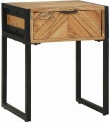 vidaXL Noptiera maro din lemn masiv de acacia, 40 x 35 x 50 cm, stil industrial (374105)